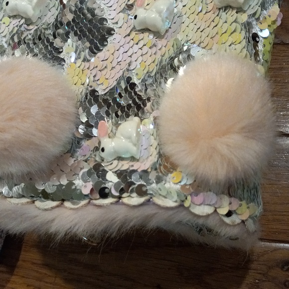 Bunnies and Puffballs Sequin Irregular Choice Bag - Picture 3 of 13